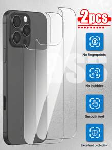 2pcs 9H Hardness Tempered Glass Back Screen Protector, Compatible With IPhone 11/12/13/14/15/16 Full Series, Anti-Scratch, Precise Touchscreen