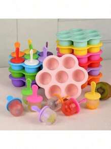 7 Hole Ice Cream & Popsicle Mold - Simple DIY Frozen Snack Maker For Home Kitchen