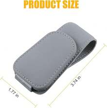 Sunglasses Holders For Car Sun Visor, Leather Eyeglasses Hanger Mounter, Magnetic Glasses Holder And Ticket Card Clip, Auto Interior Accessories Universal For SUV Pickup Truck - 淺灰色 - 查看 2