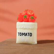 1pc Miniature Model DIY Realistic 3D Food Toy Bread, Tomato Creative Resin Craft Decor, Perfect For Back To School Gift/Birthday Present