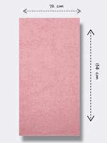 TOALLA DE BAÑO 100% ALGODÓN MEXICANO (Gruesa) ABSORBENTE  70m X 135cm, la cenefa puede variar - Rosa - Ver 5