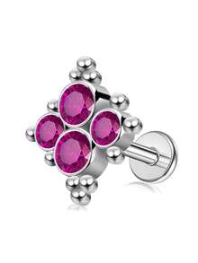 1 pieza Anillo para el labio con gota de agua con rhinestone, joyería para perforaciones en la oreja, Ashley Maduro Medusa, material hipoalergénico de acero inoxidable 316L, diseño de espalda plana con rosca interna, apto para uso diario, fiesta, cita, regalo para novia, amigas, estudiantes, madres - Multicolor - Ver 24