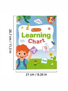 1 szt. Mój pierwszy wykres do nauki i zestaw plakatów do budowania słownictwa fonetycznego, pomoce dydaktyczne do edukacji przedszkolnej, zajęcia edukacyjne dla rodzin, materiał papierniczy, kolor mieszany
