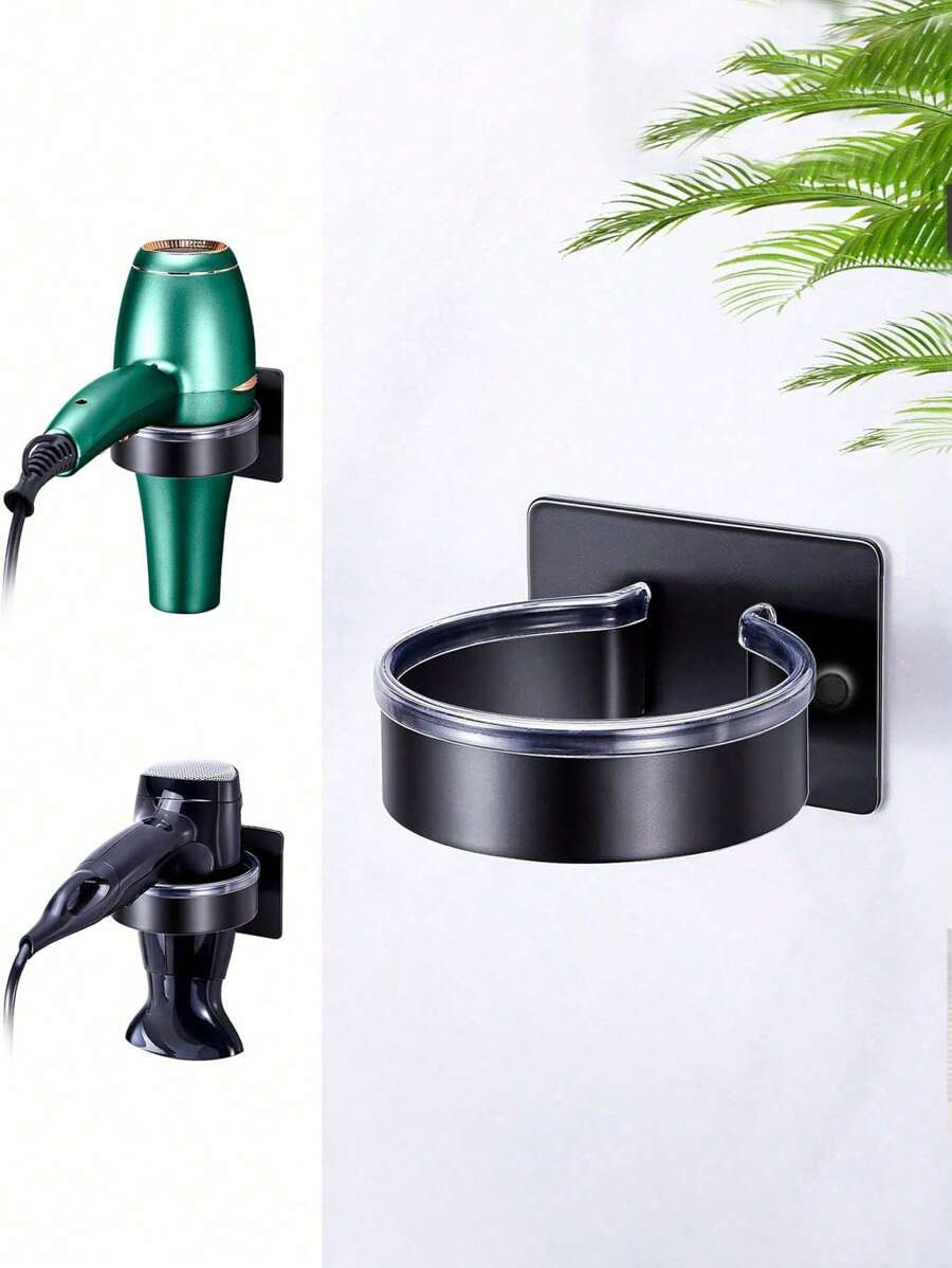 Soporte de pared para secador de pelo, organizador de baño para secador sin taladro, estante para plancha, tenaza, y otros utensilios de aseo