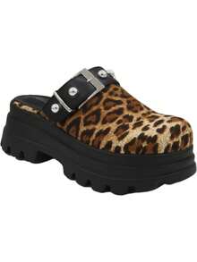 Modische Punk Leoparden-Muster Plateau-Schuhe mit verstellbarem Schnallenverschluss - Leopard - Übersicht 2