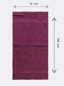 TOALLA DE BAÑO 100% ALGODÓN MEXICANO (Gruesa) ABSORBENTE  70m X 135cm, la cenefa puede variar - Guinda - Ver 7