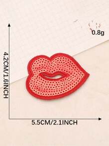 5 buc paiete brodate patch-uri pantofi cu toc înalt accesorii pentru geantă roșie etichetă de flori brodate accesorii de îmbrăcăminte din pânză brodată