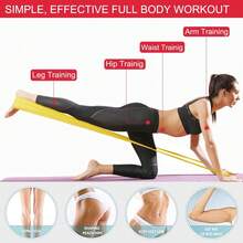 Bandas de resistencia, bandas elásticas de ejercicio para hacer ejercicio, fisioterapia, recuperación, yoga, pilates, entrenamiento de fuerza - Multicolor - Ver 6