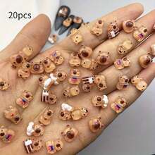 20/40/100 件装可爱卡通海豚树脂饰品，适合 DIY 美甲装饰、迷你小屋装饰、水族箱装饰、家居装饰 - 彩色 - 查看 7