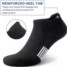 5/10 Pairs Ankle Running & Hiking Socks, Compression Support, Breathable Cushioned, Invisible Socks, Unisex - Multicolor - View 3