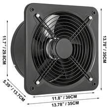 Industrial Ventilation Extractor Metal Axial Exhaust Commercial Air Blower Fan 300mm - 300mm - View 9