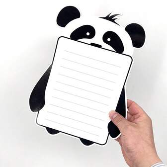 1PC/2PCS Cartoon Panda Magnetic Memo Board - Reusable Fridge Whiteboard With Erasable Surface, Waterproof & Scratch-Resistant For Home/Office Organization
