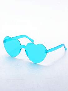 Set de 2 piezas que incluye sombrero de ala ancha y gafas de sol con forma de corazón para niños en primavera/verano. Esencial para actividades al aire libre, con un diseño lindo y dulce adecuado para el uso diario.