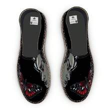Women's Caricature Black Loafer Espadrilles - Black - View 2