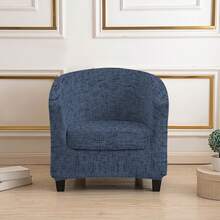 2pcs/Set Stretch Double-Layer Semi-Circle Single Sofa Cover, Universal Fit Curved U-Shaped Club Leisure Chair - Multicolor - View 7