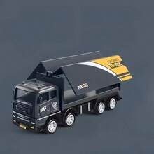 Modelo de Brinquedo de Veículo de Engenharia de Caminhão de Carga, Caminhão Transportador de Simulação de Inércia, Operação Manual, Adequado para Crianças de 3 a 6 Anos, Presente de Festa de Aniversário