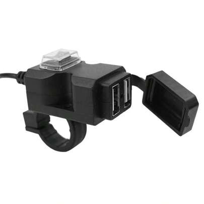 AD 1 pièce Chargeur de téléphone portable USB pour , chargeur de téléphone USB double étanche pour vélo électrique 9V-24V