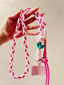 1 Stück verstellbarer Blumen Handy-Umhängeband, süßer abnehmbarer Schultergurt für Outdoor-Reise-Handyhalter gegen Verlust