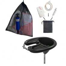 便携式充气洗头盆套装，移动沙龙PVC可折叠洗发盆水槽洗发托盘洗脸盆，适用于老人、孕妇护理产品