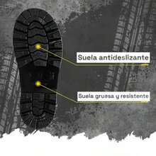 Bota Hombre Industrial Trabajo Jardinería Agricultura Lava Autos Para Lluvia Impermeable Suela Antideslizante Ligeras Protectoras - Negro - Ver 4