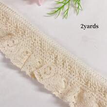 35,82 pulgadas de encaje vintage para manualidades DIY en ropa, bolsos, decoraciones de boda, costura y textiles para el hogar. - Multicolor - Ver 12