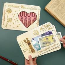 Suport de bani din lemn pentru cadouri de dragoste, card de dorințe în numerar LOVE, pandantiv ornament pentru decorarea casei, pentru familie dragă, decorare nuntă, cadou de ziua mamei, cadou de ziua tatălui, cadou de aniversare, plin de dragoste