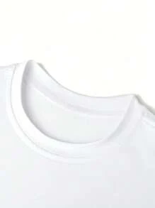 T-shirt casual a girocollo stampata in stile western cowboy, comoda