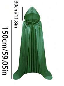 Capa de 110-200cm para adultos en Halloween, capa de la muerte de tela de colores, capa de demonio mago, túnica de mago medieval, capa del segador, accesorio de vestimenta para club nocturno y bar, disfraz de festival capa negra