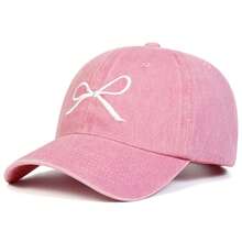1pc Women's Butterfly Embroidered Washed Baseball Cap, Fashionable Adjustable Sun Protection Casual Hat Suitable For Spring, Autumn Outings, Travel, Beach, Party - Multicolor - View 3