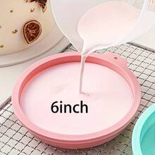 [Non-Stick] Silicone Layered Cake Mold Set, 4"/6"/8" Silicone Non-Stick Cake And Bread Mold - Multicolor - View 4