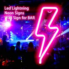 1 件彩虹霓虹灯房间装饰灯，电池或 USB 供电，适用于卧室、宿舍、庭院、露营、酒吧、餐厅、派对、家居、户外装饰