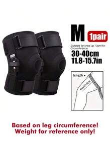 1pair- Adjustable Compression Knee Brace With Side Stabilizers & Patella Gel Pads For Knee Support, Knee Pads With Detachable Metal Strip Support, For Men & Women, Knee Support For Running, Workout, Daily Life ! (Black) Gym Accessories Knee Support Sports Knee Pads Gym Knee Pads