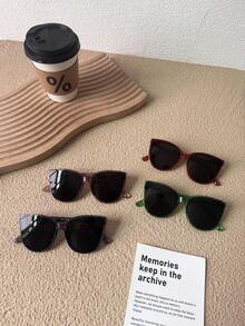 1 件超轻儿童眼镜，适合男孩和女孩佩戴舒适，时尚适合拍照、派对、骑自行车、旅行、运动，椭圆形镜框，塑料眼镜，时尚别致 - 兒童款 - 查看 2