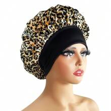 1 peça Boné com capuz casual de poliéster com estampa de leopardo, adequado para uso doméstico e diário, todas as estações