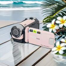 1pc 270° Rotating LED Flip-Screen Camera, HD Digital Camera With 32GB Memory Card - 1080P Full HD, 1080P, 2.4-Inch Display, 16x Zoom, Wide-Angle Lens, Built-In Battery And USB Charging Cable For Photography And Video - Perfect For Travel, Parties And Concerts - 黑色 - 查看 6