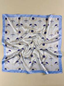 1 pièce Bandana pour femmes avec impression de chaînes d'yeux Y2K