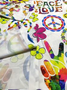 彩色印花休闲衬衫 - 单排扣长袖翻领上衣 - 适合所有季节，居家、户外或办公室春季均可穿着 - 花色6 - 查看 7