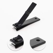 Cortaúñas portátil, cortaúñas con diseño de escamas de pez curvo para mujeres y hombres - Negro - Ver 3