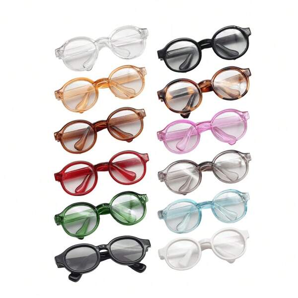 1pc 17cm Dolls Glasses, Summer Doll Dress Up Glasses Mini Doll Eyeglasses Stylish Doll Accessories17CM Dolls Glasses, Summer Doll Dress Up Glasses Mini Doll Eyeglasses Stylish Doll Accessories