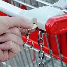 1pc-10pcs Shopping Cart Token Supermarket Trolley, Stainless Steel Shopping Trolley Remover, Shopping Trolley Token Pendants, Shopping Trolley Chips, Metal Stainless Steel Keychain, Keyring Decoration With Trolley Unlocking Key, Keyring Accessory - Multicolor - View 3