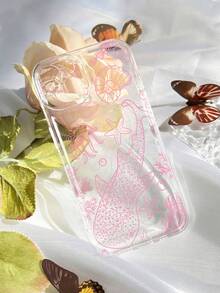 1 件简约线条艺术海洋鲸鱼纹理防滑软手机壳适用于 11/12/13/14/15/16 Pro Max