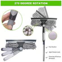 Telescopic Extendable Window Cleaner Equipment Glass Cleaning Squeegee 4.5m - Grey - View 4