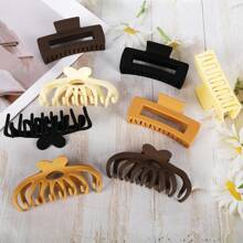 Matte Non-Slip Hair Claw Clips (1/4/8PCS) - Salon-Grade Strong Hold Clips For All Hair Types, Thick/Thin/Curly/Wavy Hair - Snap-Resistant Jaw Clips For Women & Girls, Perfect For Workouts & Daily Use
