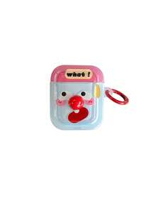 1 件红鼻子表情蓝牙耳机盒适用于 Apple 1/2/3/4、Pro/Pro2 保护套