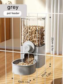 1 pieza Dispensador automático de agua y comida para gatos, conejos, perros, aves y pájaros - Bebedero para mascotas anti-derrames y salpicaduras