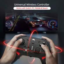 GAMESIR Cyclone 2 Spielcontroller mit Dual-Trigger (umschaltbar zwischen Hall-Effekt-Trigger und Mikroschalter-Trigger), 1000Hz Übertragungsrate, anpassbare RGB-Beleuchtung, 6-Achsen Motion Sensing, 3 Verbindungsmodi