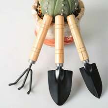 3 Piece Gardening Kit Fork Wide Shovel Transplanter - 彩色 - 查看 1