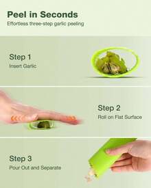 Vantic Garlic Press Rocker - Stainless Steel Garlic Mincer Garlic Crusher, New Innovative Garlic Chopper With Peeler And Scraper For Smash Garlic - màu đen - Xem 3