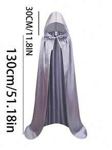 Mantello da adulto per Ognissanti, mantello della morte in tessuto colorato, mantello di demone mago, veste da mago medievale, mantello del Grim Reaper, accessorio da bar e discoteca, costume da festival