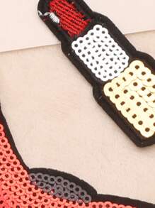 5 buc paiete brodate patch-uri pantofi cu toc înalt accesorii pentru geantă roșie etichetă de flori brodate accesorii de îmbrăcăminte din pânză brodată
